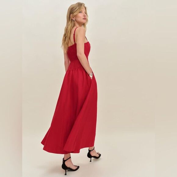 NWOT Reformation Katarin Linen Dress - Picture 3 of 16